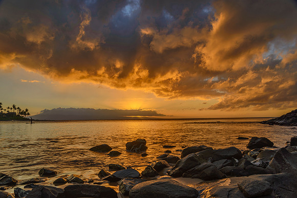 Maui Surfer Sunset